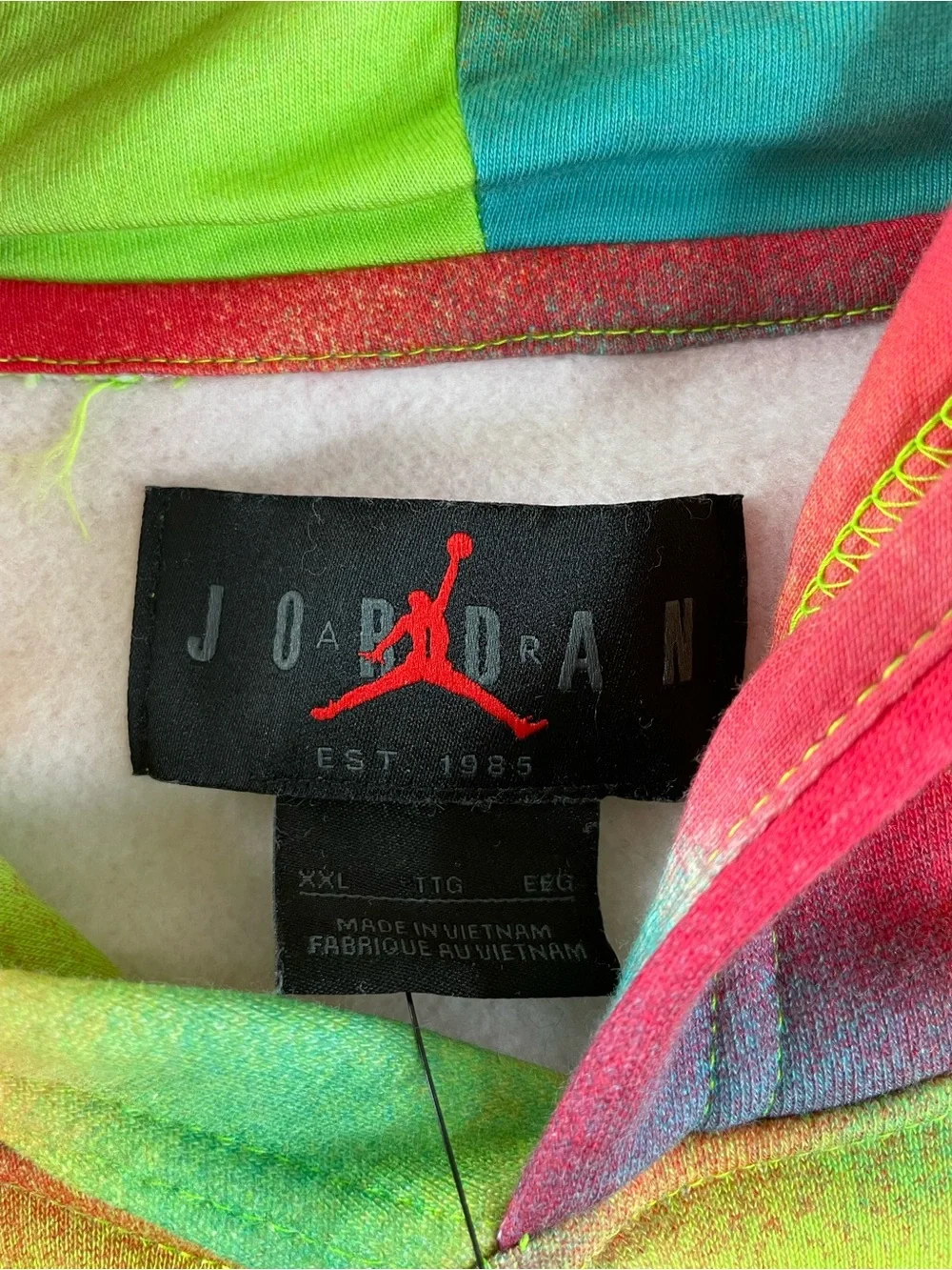 NIKE JORDAN FLIGHT MVP PULLOVER SWEATSHIRT HOODIE MULTICOLOR DV4587 MENS XXL